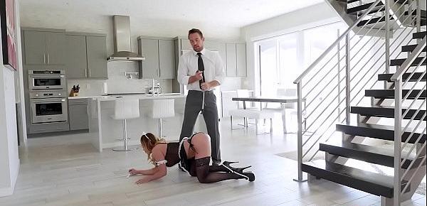 MILF servant in sexy uniform dominated by perv landlord